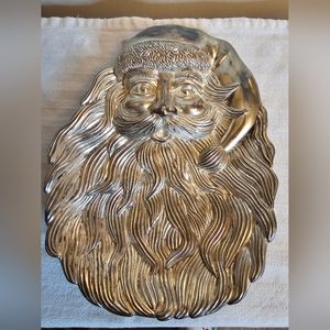 International Silver Santa Claus Candy Dish Silverplated Vintage Christmas 8.5"